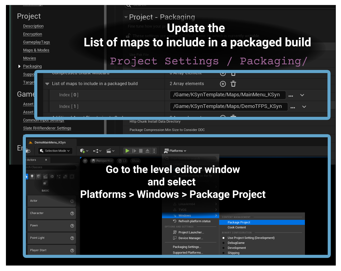 Change Packaged Maps
